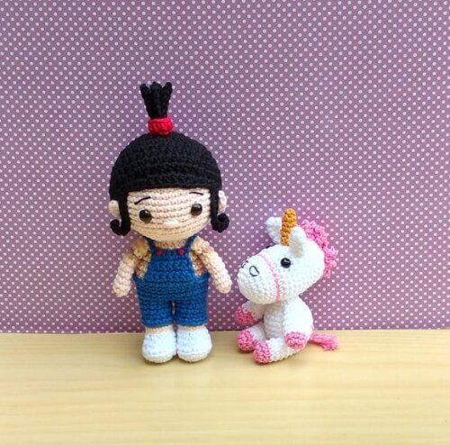 Agnes e Fluffy - Meu Malvado Favorito Amigurumi