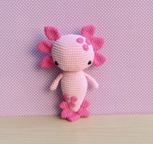 Axolote Tutti-frutti Amigurumi