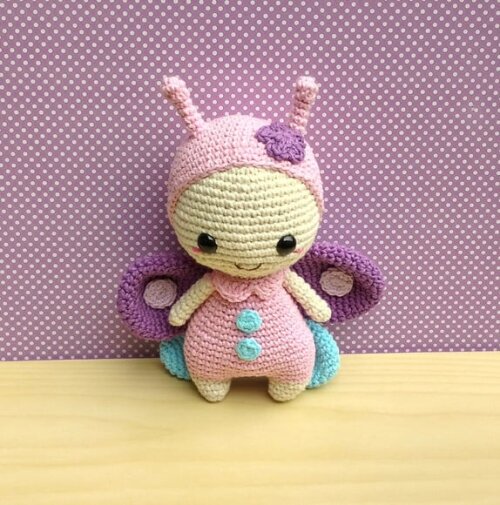 Borboleta Tina Amigurumi - Jardim Encantado