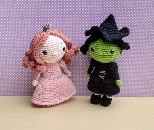 Bruxa Má e Glinda Amigurumi (o Mágico de Oz)