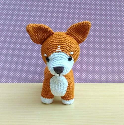Cachorro Corgi Lucky Amigurumi