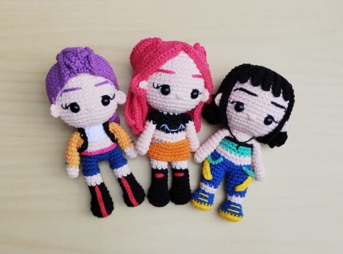 Guerreiras do K-pop - Huntrix - Rumi Amigurumi