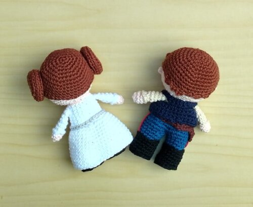 Han Solo e Princesa Leia ( Star Wars ) Amigurumi