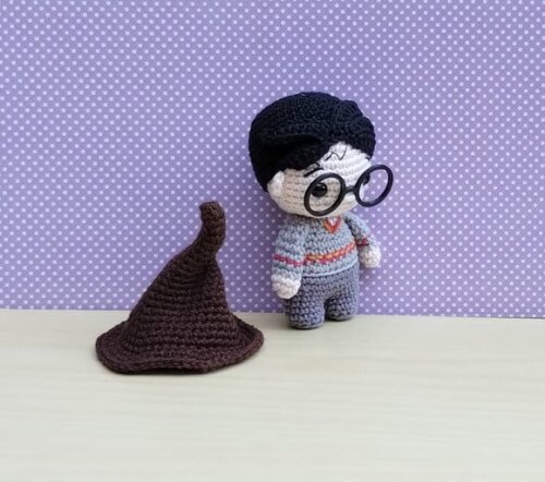Harry Potter + Chapéu Seletor Amigurumi