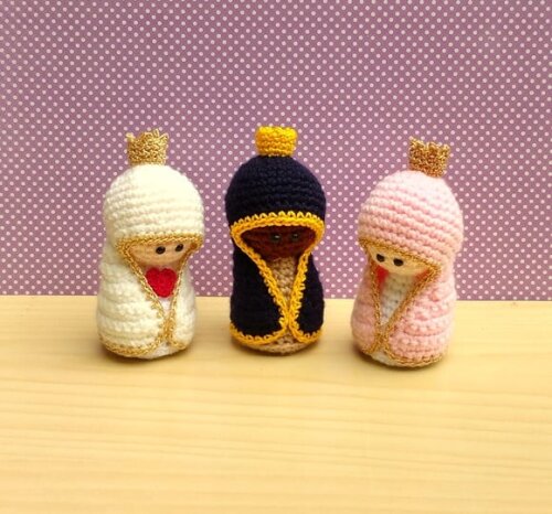 Kit com 3 Mini Nossa Senhora Amigurumi