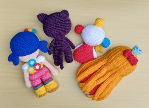 Kit Vera e o Reino Arco-íris 5 Personagens Amigurumi