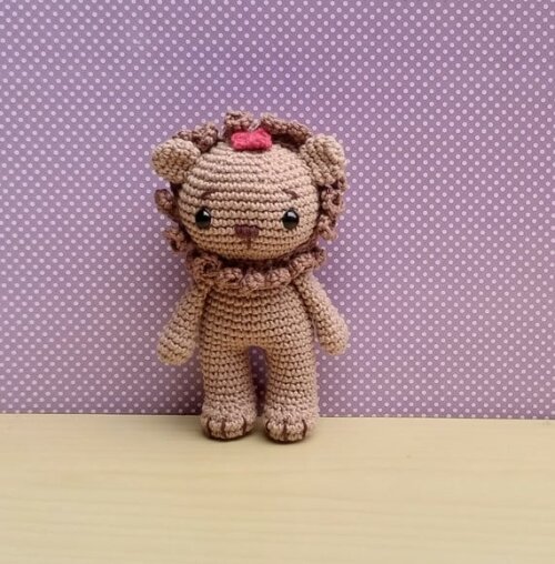 Leão Covarde ( o Mágico de Oz ) Amigurumi