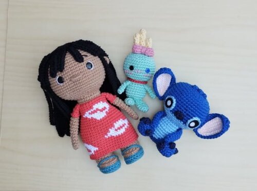Lilo, Stitch e Xepa Amigurumi - Lilo & Stitch