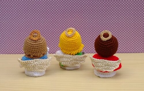 Mini Arcanjos ( São Gabriel São Rafael São Miguel) Amigurumi