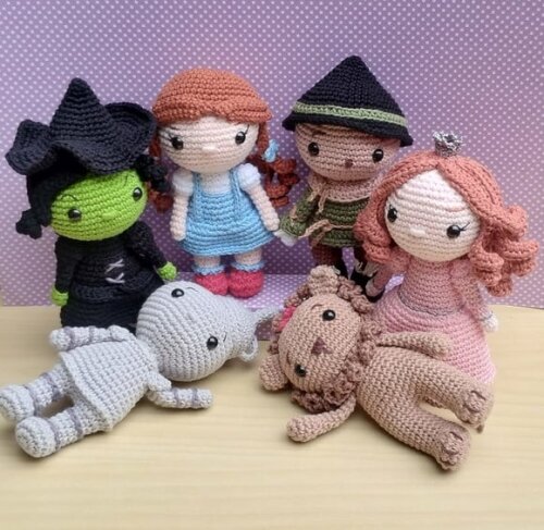 O Mágico de Oz Amigurumi com 6 Personagens