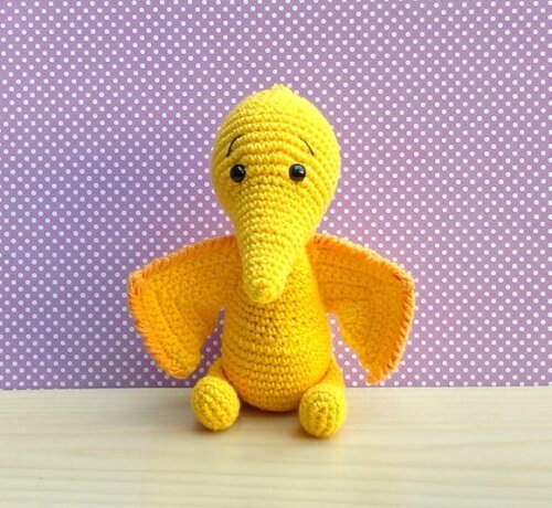 Pterodáctilo Pedro Amigurumi - dinossauro