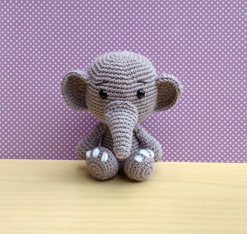 Safári Baby - Elefante Amigurumi
