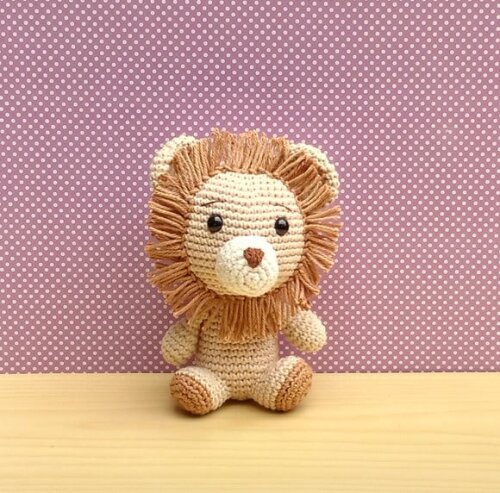Safári Baby - Leão Jujuba Amigurumi