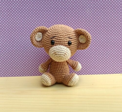 Safári Baby - Macaco Amigurumi