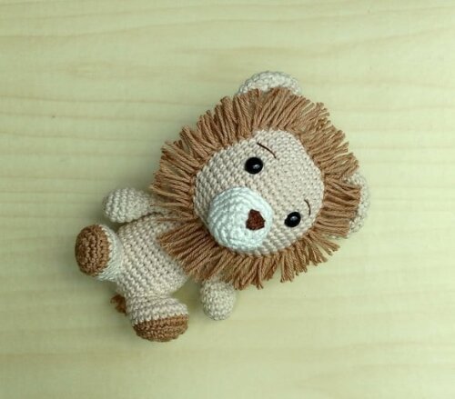 Safári Baby - Leão Jujuba Amigurumi