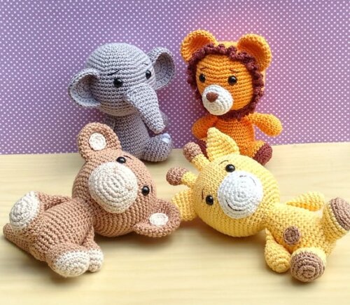 Safári Baby - Macaco Amigurumi