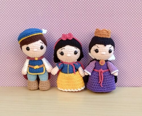 Kit Branca de Neve e Príncipe Fernando Amigurumi