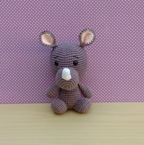 Safári Baby - Rinoceronte Rino Amigurumi