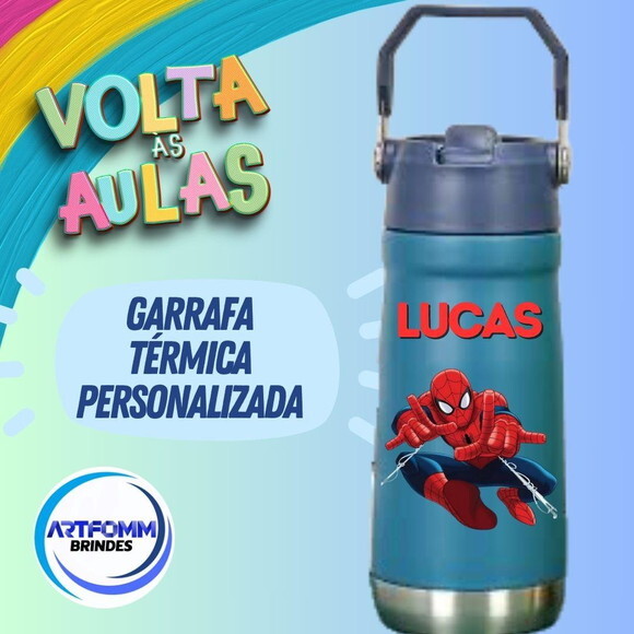 Garrafa Térmica Flip Straw Personalizada