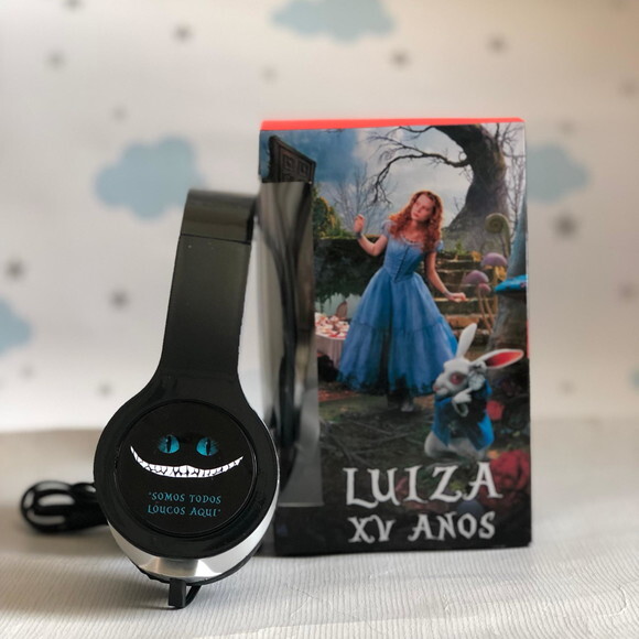 Kit 20 Unid Alice no País das Maravilhas Fone Personalizado