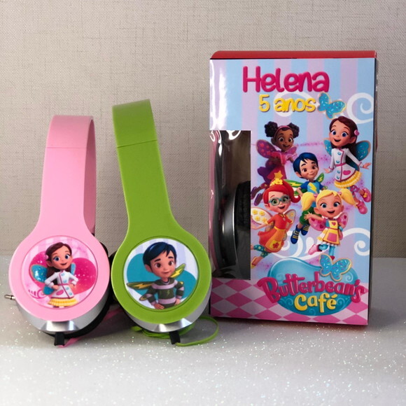 Kit 20 Unid Butterbeans Café Fones Personalizados com Caixa