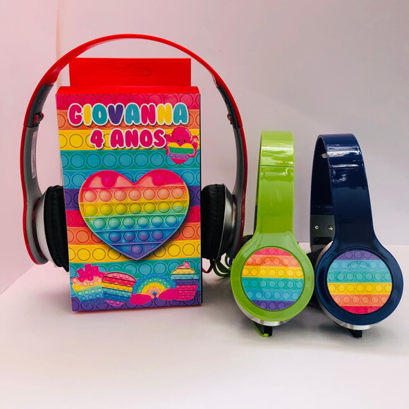 Kit 20 Unid Fidget Toys Pop It Fones Caixinha Personalizados