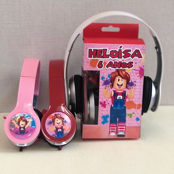Kit 20 Unid Júlia Minegirl Fones Personalizados com Caixinha