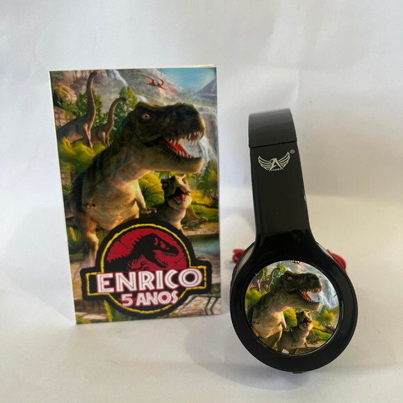 Kit 20 Unid Jurassic Park Dinossauros Fones Personalizados