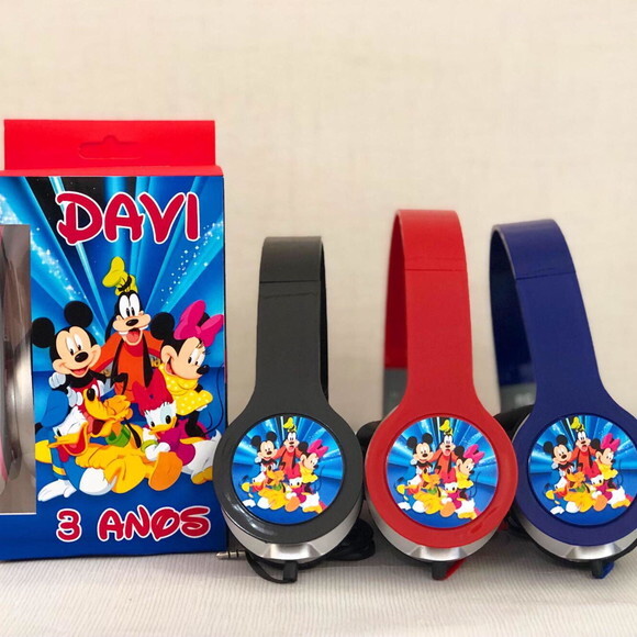 Kit 20 Unid Disney- Mickey e Sua Turma Fones Personalizados