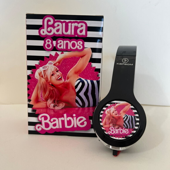 Kit 20 Unidades Barbie Fones com Caixinha Personalizados