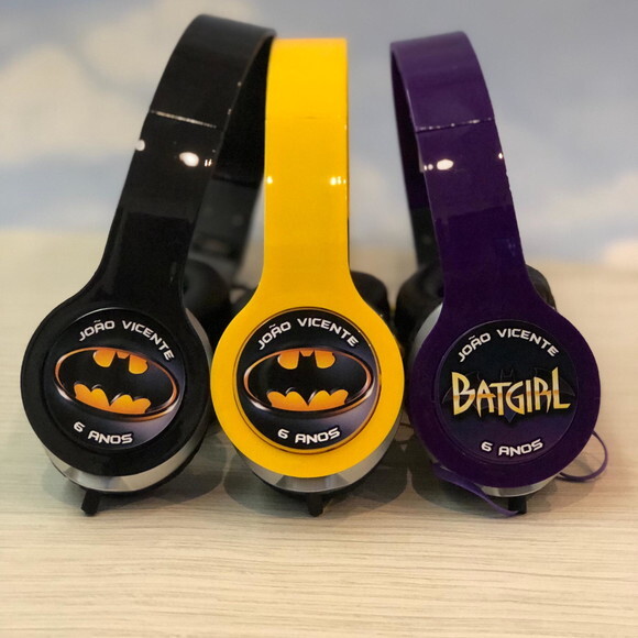 Kit 20 Unidades Batman Fones Personalizados