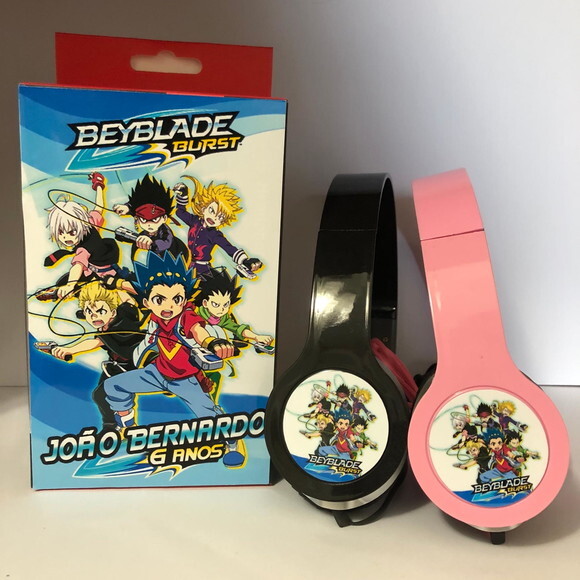 Kit 20 Unidades Beyblade Fones Personalizados