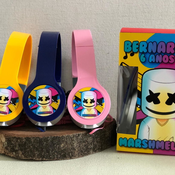 Kit 20 Unidades Dj Marshmello Fones Personalizados