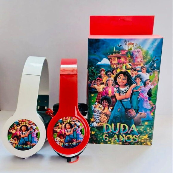 Kit 20 Unidades Encanto Fones com Caixinha Personalizados