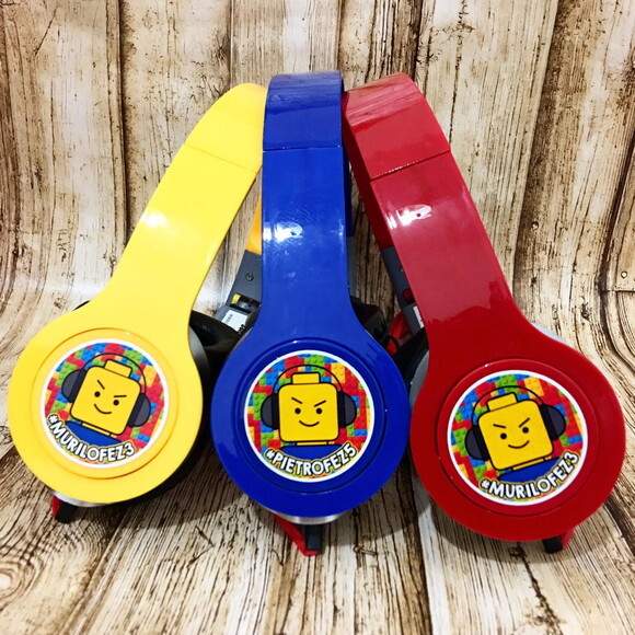 Kit 20 Unidades Fone de Ouvido Personalizado Lego