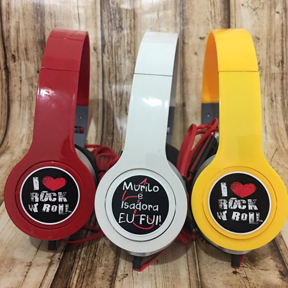 Kit 20 Unidades Fone de Ouvido Personalizado Rock