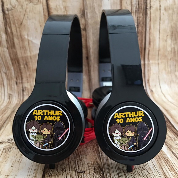 Kit 20 Unidades Fone de Ouvido Star Wars