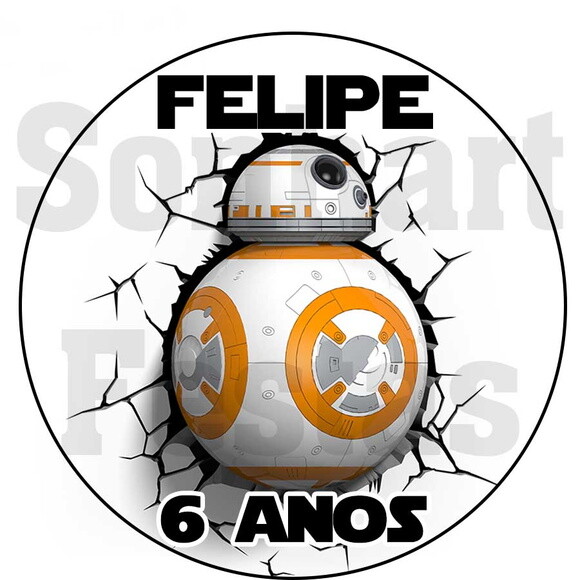 Kit 20 Unidades Fone de Ouvido Star Wars Bb8