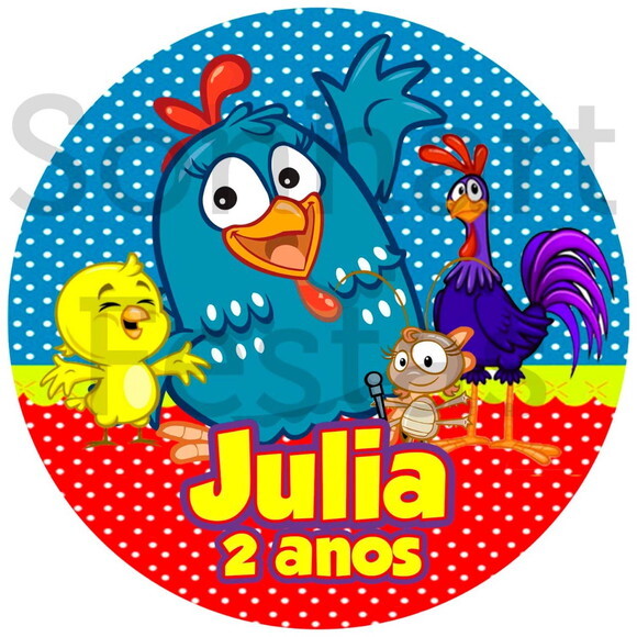 Kit 20 Unidades Fone Personalizado Galinha Pintadinha