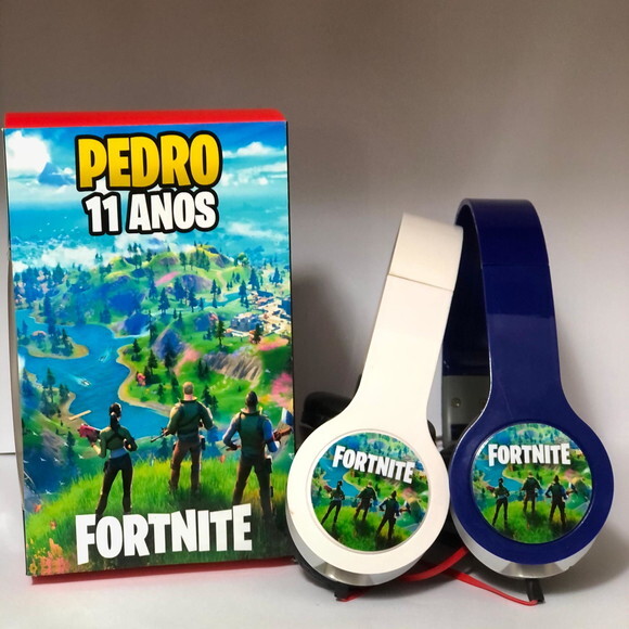 Kit 20 Unidades Fortnite Fones e Caixinhas Personalizados
