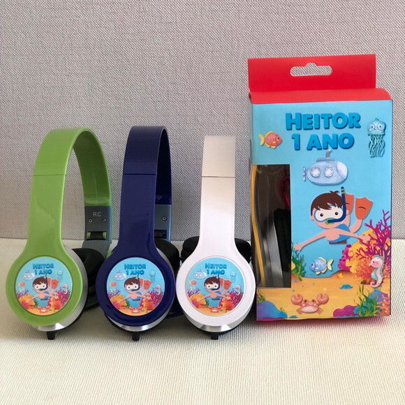 Kit 20 Unidades Fundo do Mar Fones Personalizados