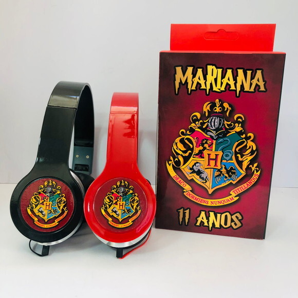 Kit 20 Unidades Harry Potter Fones Personalizados com Caixa