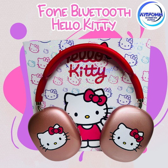 Kit 20 Unidades Hello Kitty Fone Bluetooth Max P9 Air