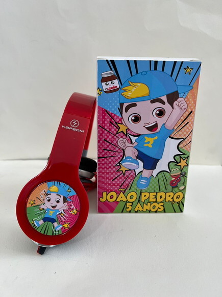 Kit 20 Unidades Luccas Neto Fones e Caixinha Personalizados