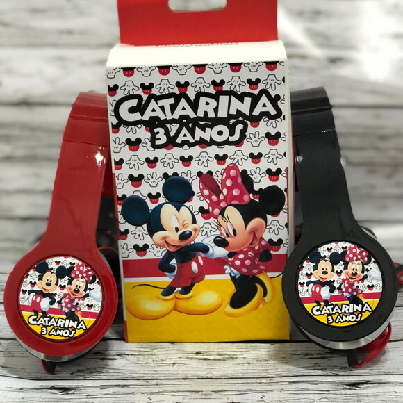 Kit 20 Unidades Mickey e Minnie Fones Personalizados