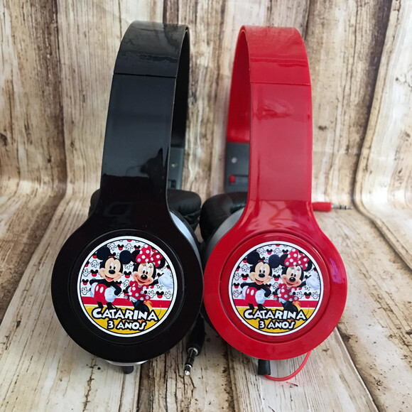 Kit 20 Unidades Mickey e Minnie Fones Personalizados