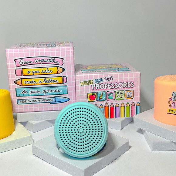 Kit 20 Unidades Mini Caixinha de Som Bluetooth Barbie