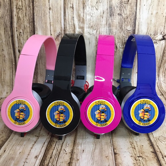 Kit 20 Unidades Minions Lembrancinha Fone de Ouvido