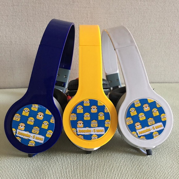Kit 20 Unidades Minions Fones Personalizados