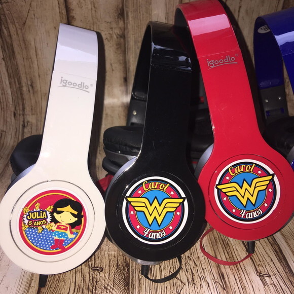 Kit 20 Unidades Mulher Maravilha - Fone Personalizado